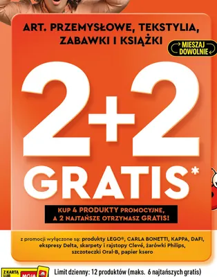 Art. przemysłowe, tekstylia, zabawki i książki promocja w Biedronka
