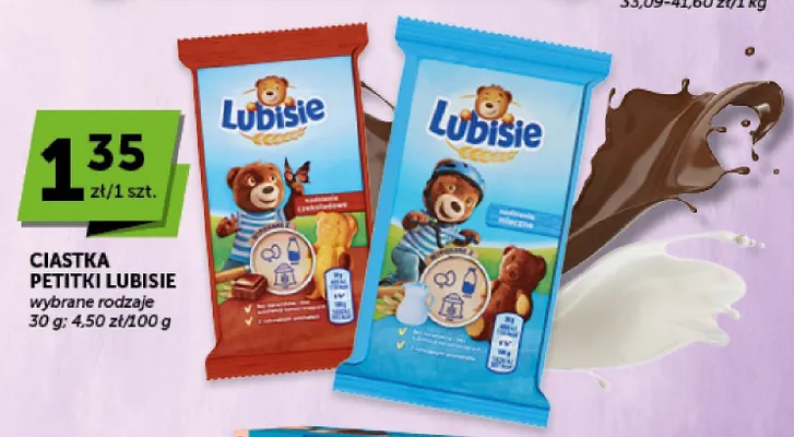 Ciastka Petitki Lubisie z nadzieniem czekoladowym promocja w ABC