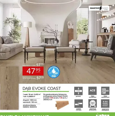 Panele laminowane Dąb Evoke Coast promocja w Abra Meble