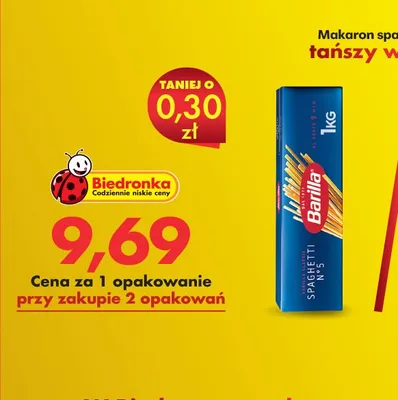 Makaron spaghetti promocja w Biedronka