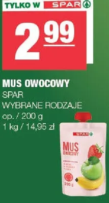 Mus owocowy Spar promocja w SPAR