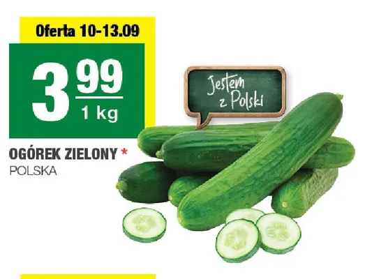 Ogórki zielone polskie promocja w SPAR