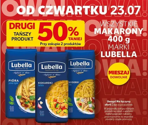 Makaron Kokardki Lubella promocja w Kaufland