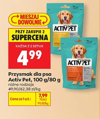 Przysmak dla psa Activ Pet kostki z wapniem promocja w Biedronka