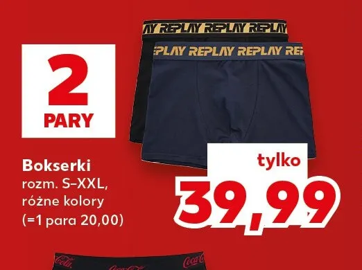 Bokserki Replay 2-pak promocja w Kaufland
