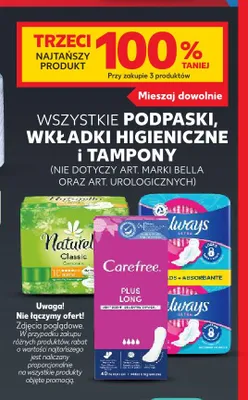 Wkładki higieniczne Carefree Plus Long promocja w Kaufland