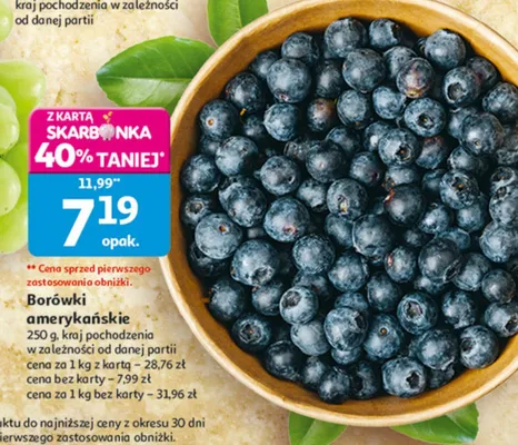 Borówki amerykańskie promocja w Auchan