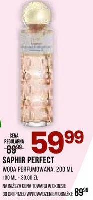 Perfumy Saphir Perfect woda perfumowana 200 ml promocja w Drogerie Natura