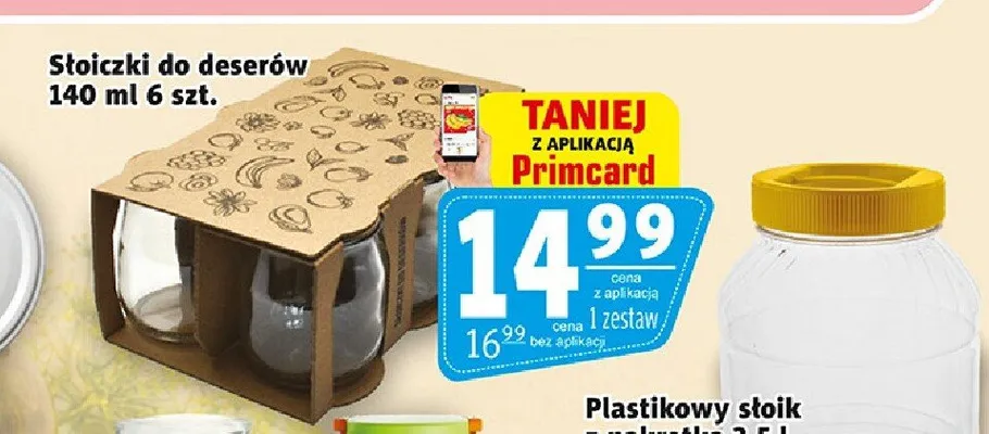 Słoiczki do deserów 6-pak 140 ml promocja w Prim Market