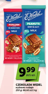 Czekolada mleczna E.Wedel Popcorn & Crunchy Pops promocja w Groszek