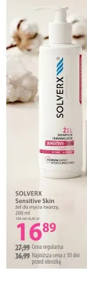 Sensitive Skin żel do mycia twarzy Solverx promocja w Hebe