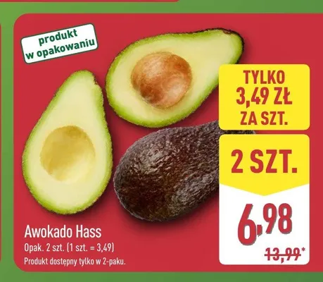 Awokado Hass 2-pak promocja w Aldi