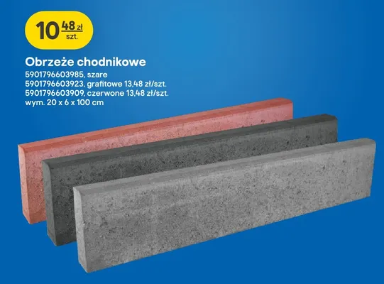 Obrzeże chodnikowe grafitowe promocja w Castorama