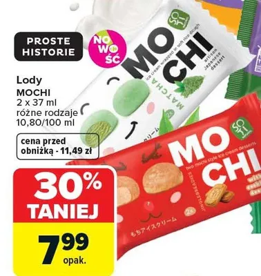 Lody Mochi różne rodzaje promocja w Carrefour