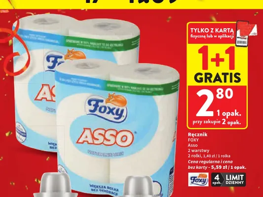 Ręcznik Foxy Asso 2 warstwy 2-pak promocja w Intermarche
