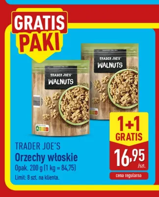Orzechy włoskie Trader Joe's promocja w Aldi