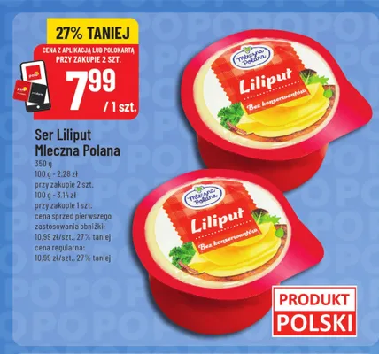 Ser Liliput Mleczna Polana promocja w POLOmarket