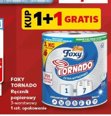 Ręcznik papierowy Foxy Tornado promocja w Kaufland