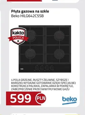Płyta gazowa na szkle Beko HILG642C5SB promocja w kakto.pl