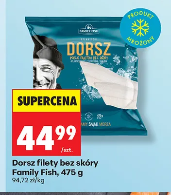 Dorsz filety bez skóry Family Fish promocja w Biedronka