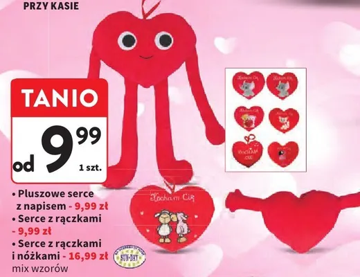 Pluszowe serce z napisem promocja w Intermarche