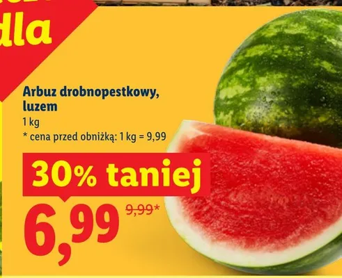 Arbuz drobnopestkowy luzem promocja w Lidl