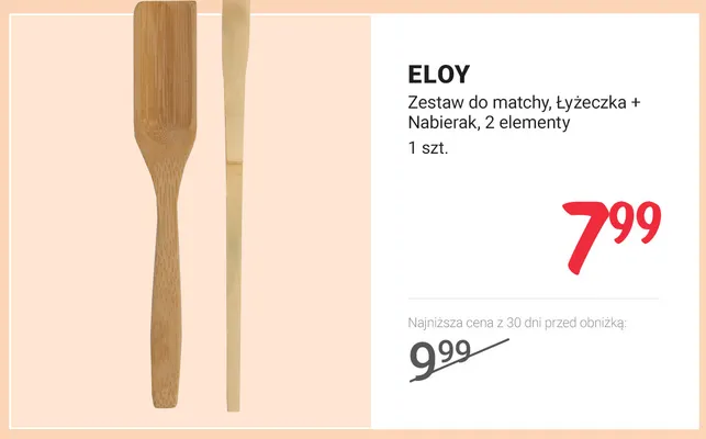 Zestaw do matchy łyżeczka + nabierak 2 elementy Eloy promocja w Rossmann