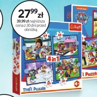 Puzzle Trefl Psi Patrol 4 in 1 promocja w Dzień Dziecka