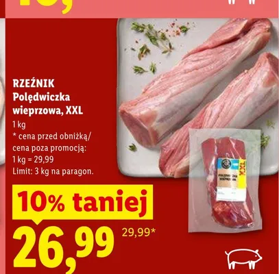 Polędwiczka wieprzowa XXL Rzeźnik promocja w Lidl