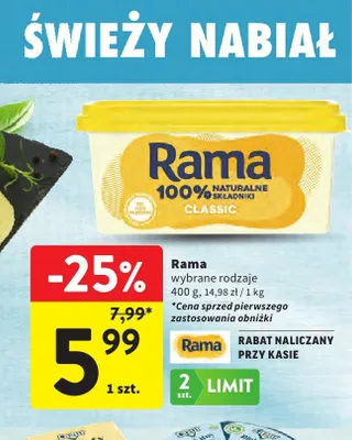 Margaryna Rama Classic promocja w Intermarche