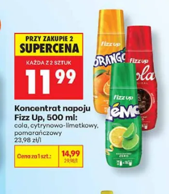 Koncentrat napoju Fizz Up Pomarańczowy promocja w Biedronka