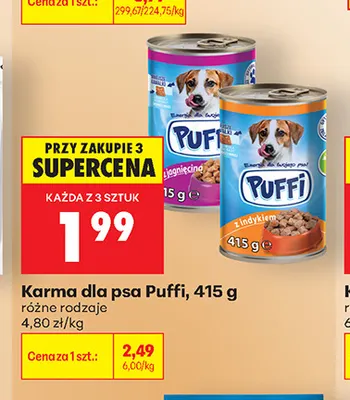 Karma dla psa Puffi promocja w Biedronka