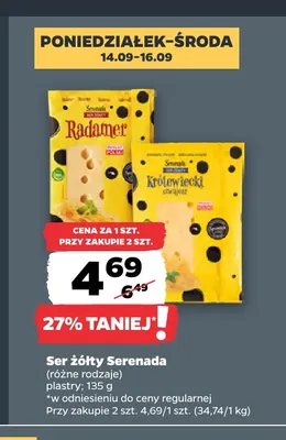 Ser Królewiecki w plastrach Serenada promocja w Netto