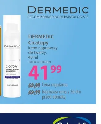 Cicatopy krem naprawczy do twarzy Dermedic promocja w Hebe