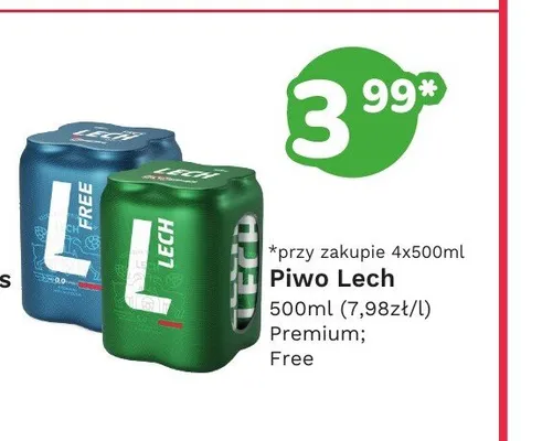 Piwo bezalkoholowe Lech Free promocja w Limonka