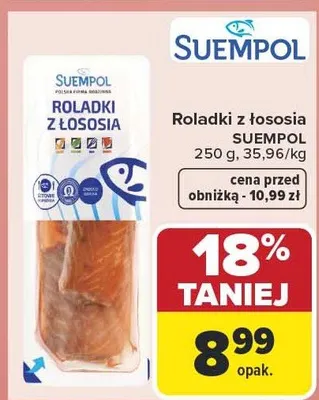 Roladki z łososia promocja w Carrefour Market