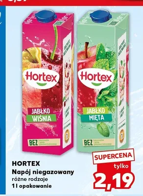 Napój niegazowany Jabłko Wiśnia Hortex promocja w Kaufland