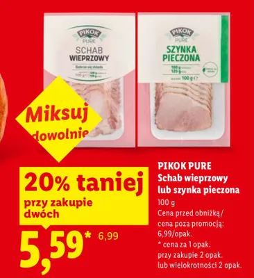 Szynka pieczona Pikok Pure promocja w Lidl