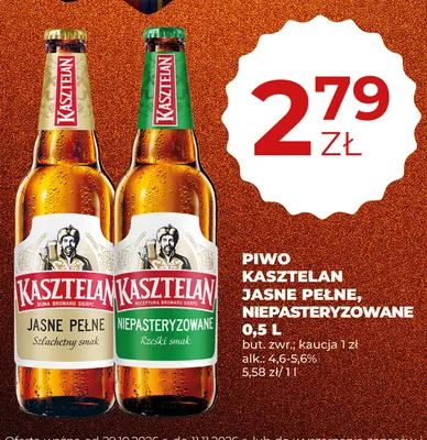 Piwo Kasztelan promocja w Duży Ben