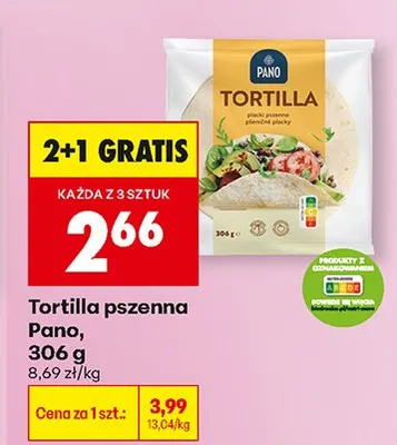 Tortilla pszenna promocja w Biedronka