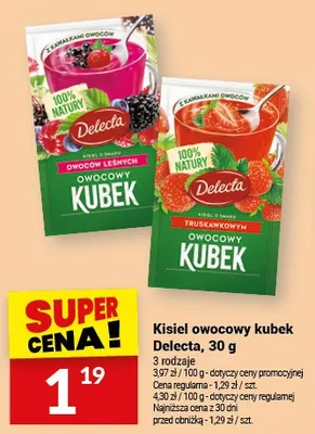 Kisiel owocowy kubek 3 rodzaje promocja w Twój Market