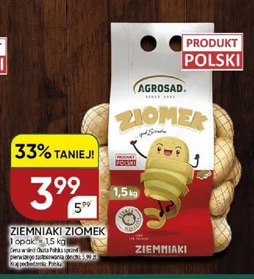 Ziemniaki Ziomek Agrosad promocja w Chata Polska