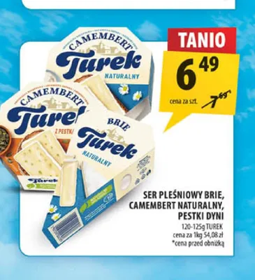 Ser pleśniowy Camembert Naturalny Turek promocja w Arhelan