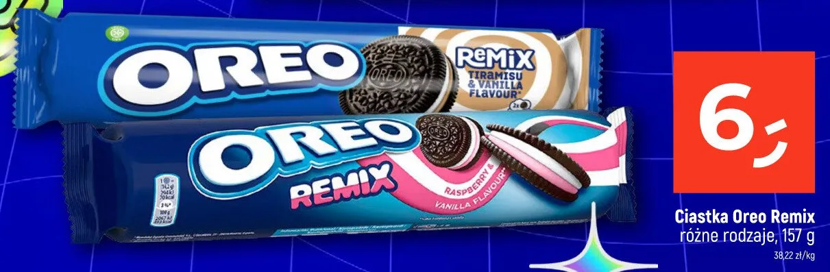 Ciastka Oreo Remix Raspberry & Vanilla promocja w Dealz