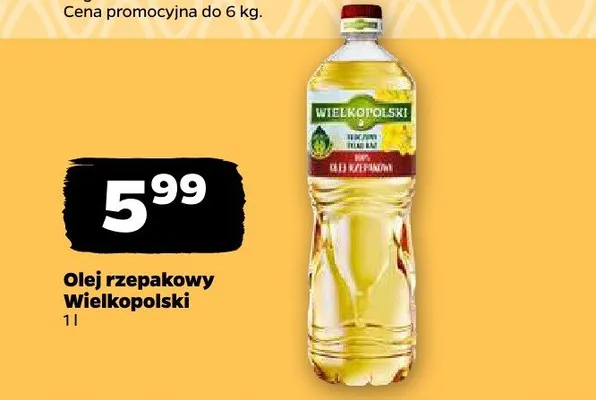 Olej rzepakowy Wielkopolski promocja w Netto