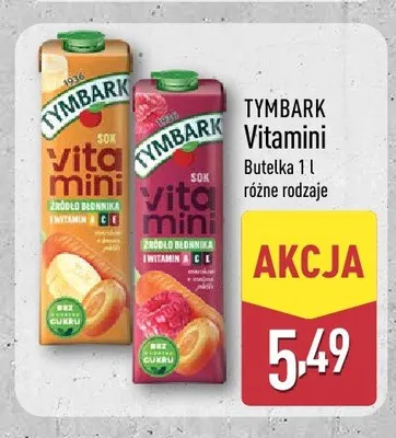 Sok Tymbark Vitamini marchew brzoskwinia jabłko promocja w Aldi