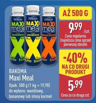 Napój proteinowy Maxi Meal bananowy promocja w Aldi