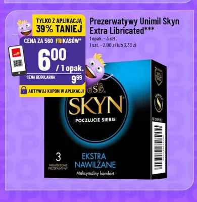 Prezerwatywy Unimil Skyn Extra Lubricated promocja w POLOmarket