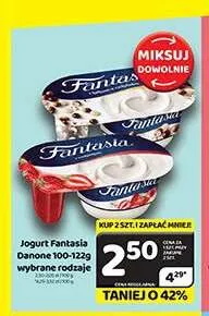 Jogurt Danone Fantasia z truskawkami promocja w Delfin