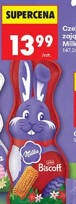 Czekoladowy zając Biscoff Milka promocja w Biedronka